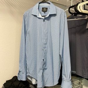 WRK stretch spandex blue Men’s Dress Shirt size 16